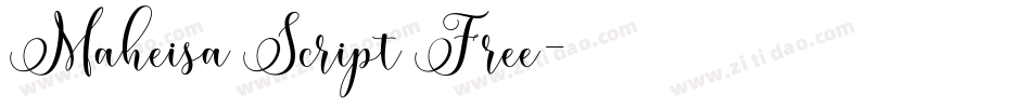 Maheisa Script Free字体转换